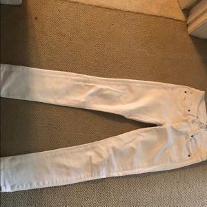 Paige Skyline Skinny Jeans - White - Size 25